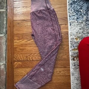 ALO pink (space dye) leggings, 7/8 length